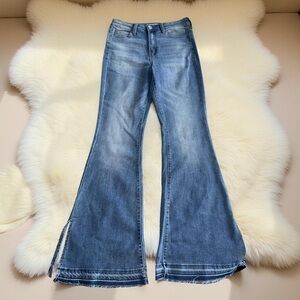 SO Blue High Rise Flare Jeans Stretch Ultra Soft Denim